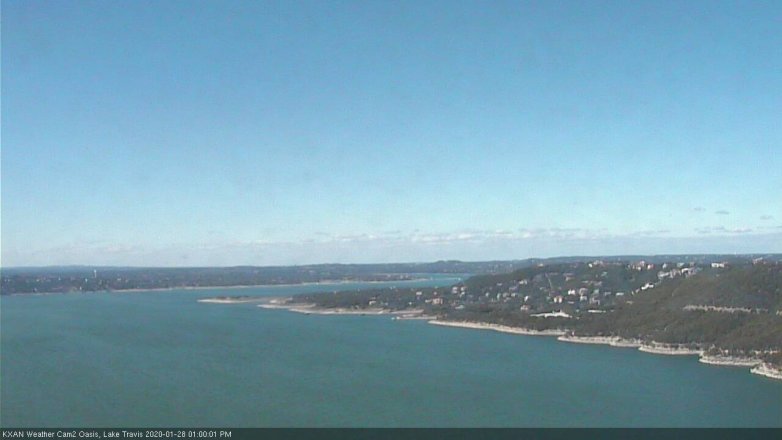 Lake Travis webcam, January 28, 2020 1:00 PM CT