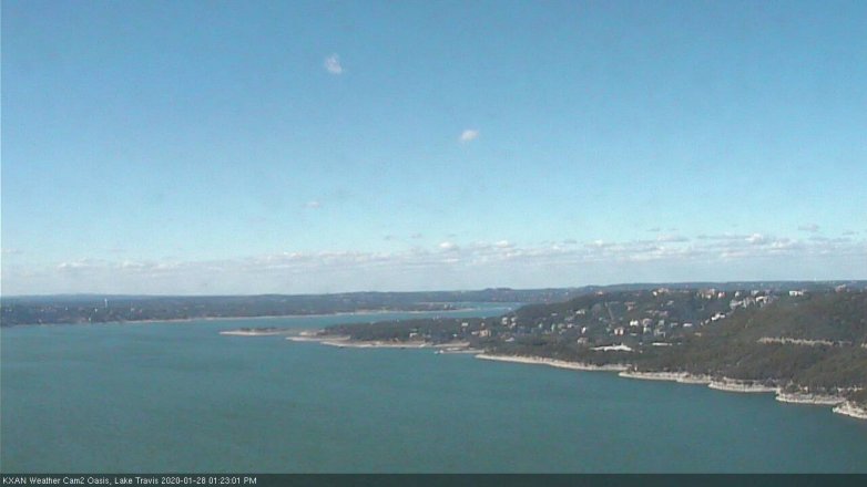 Lake Travis webcam, January 28, 2020 1:25 PM CT