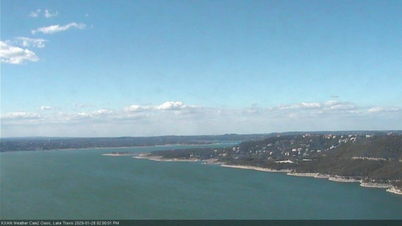 Lake Travis webcam, January 28, 2020 2:00 PM CT