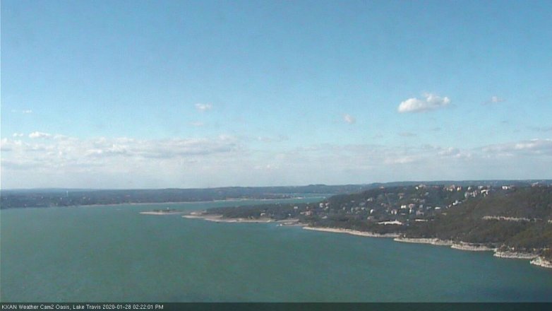 Lake Travis webcam, January 28, 2020 2:25 PM CT