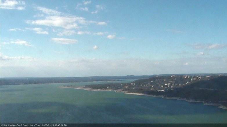 Lake Travis webcam, January 28, 2020 2:45 PM CT