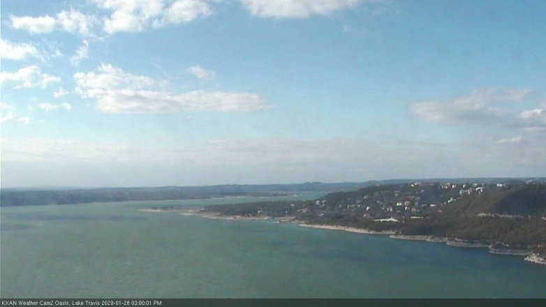 Lake Travis webcam, January 28, 2020 3:00 PM CT