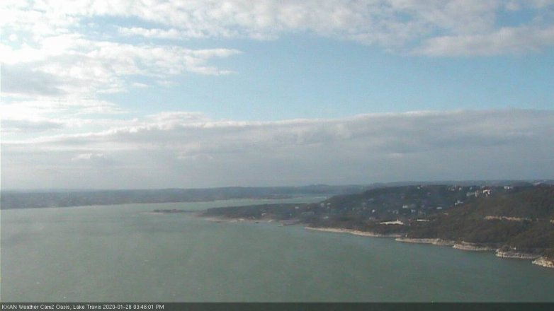 Lake Travis webcam, January 28, 2020 3:45 PM CT