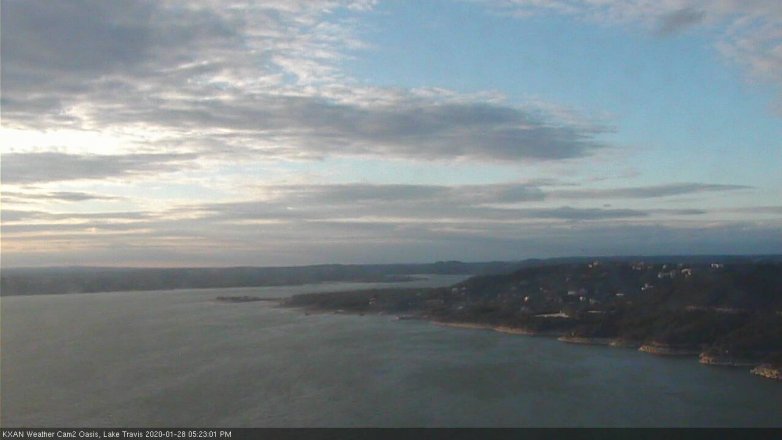 Lake Travis webcam, January 28, 2020 5:25 PM CT