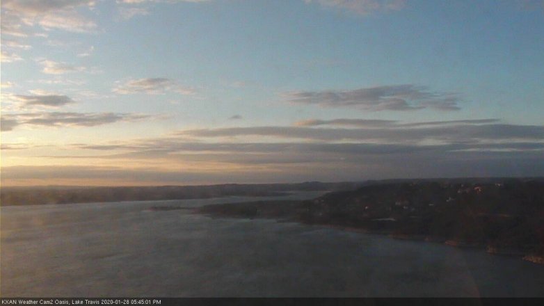 Lake Travis webcam, January 28, 2020 5:45 PM CT