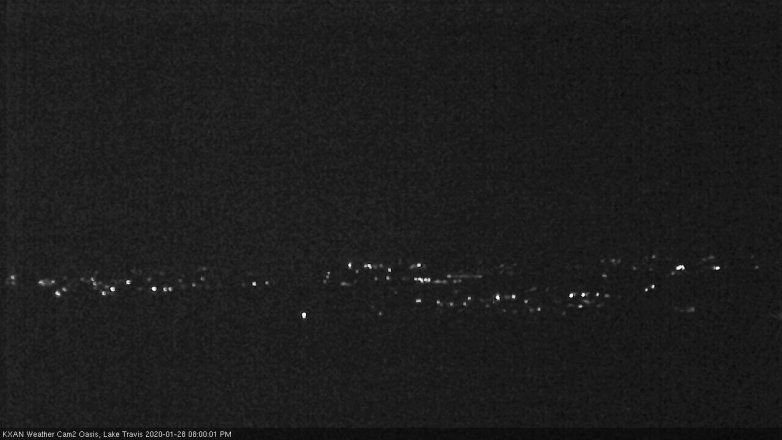 Lake Travis webcam, January 28, 2020 8:00 PM CT