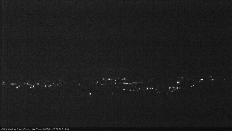 Lake Travis webcam, January 28, 2020 8:25 PM CT