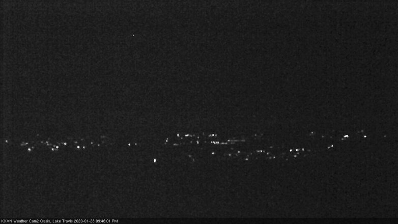 Lake Travis webcam, January 28, 2020 9:45 PM CT