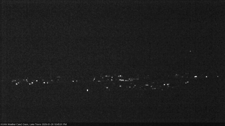 Lake Travis webcam, January 28, 2020 10:45 PM CT