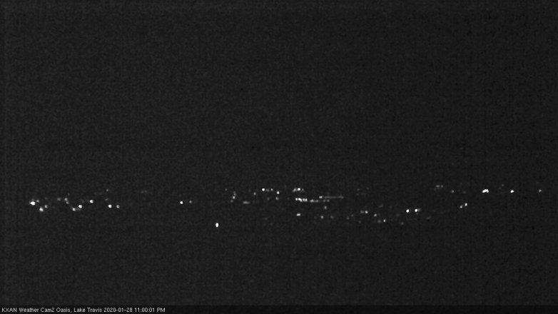 Lake Travis webcam, January 28, 2020 11:00 PM CT