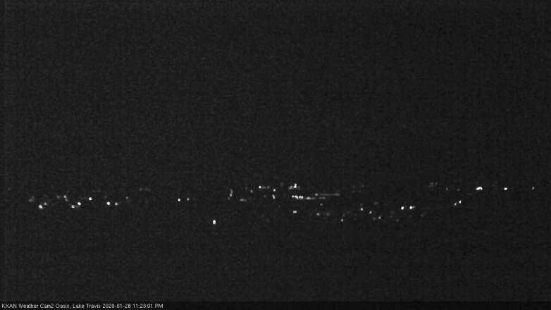 Lake Travis webcam, January 28, 2020 11:25 PM CT
