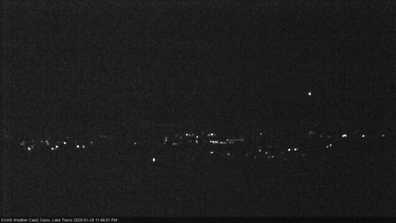Lake Travis webcam, January 28, 2020 11:45 PM CT