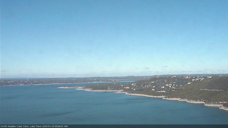 Lake Travis webcam, January 29, 2020 9:45 AM CT