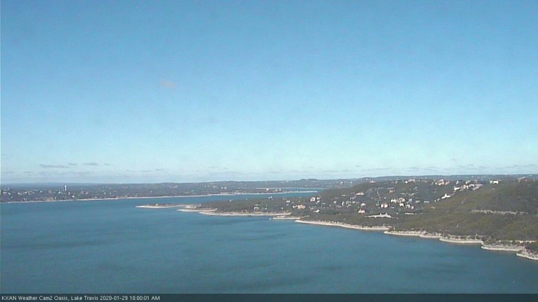 Lake Travis webcam, January 29, 2020 10:00 AM CT