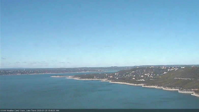Lake Travis webcam, January 29, 2020 10:45 AM CT