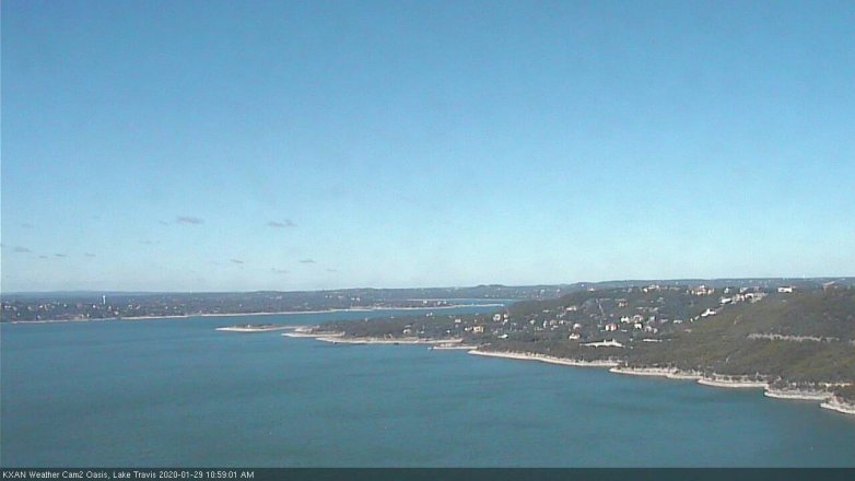 Lake Travis webcam, January 29, 2020 11:00 AM CT