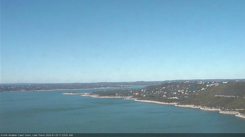 Lake Travis webcam, January 29, 2020 11:25 AM CT