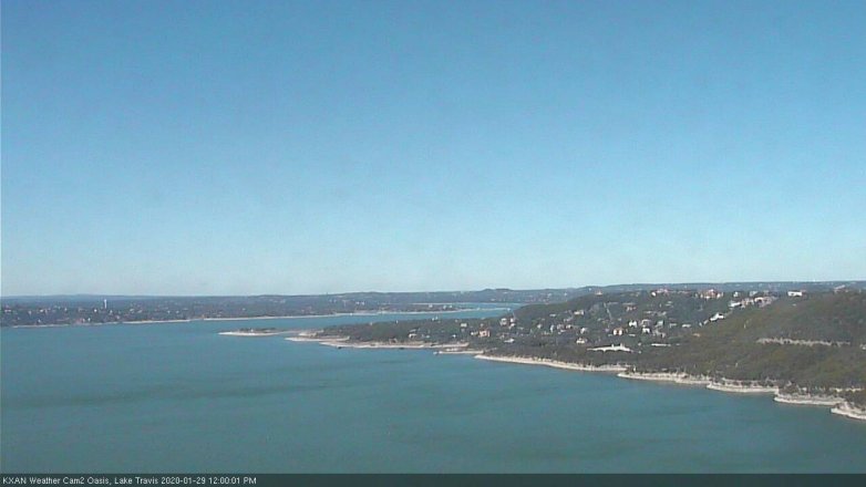 Lake Travis webcam, January 29, 2020 12:00 PM CT
