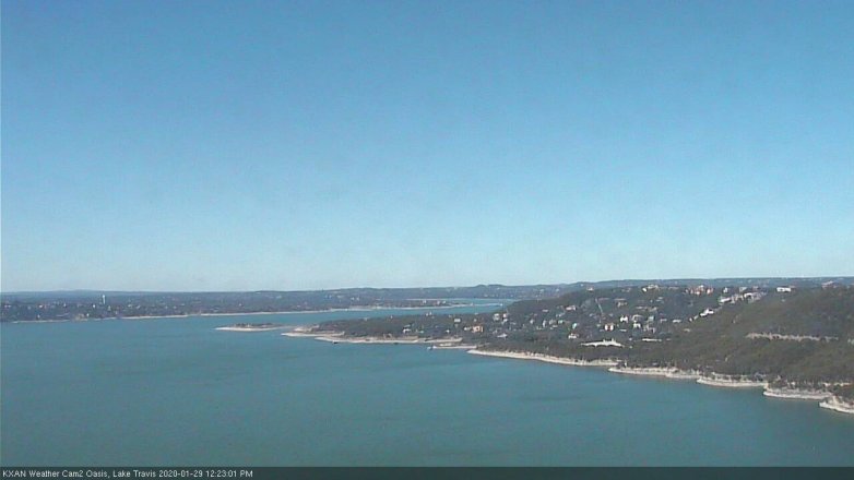 Lake Travis webcam, January 29, 2020 12:25 PM CT