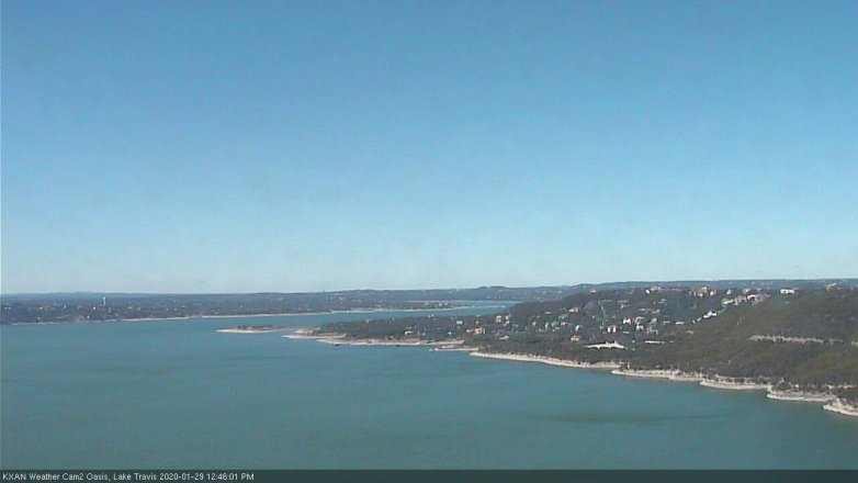 Lake Travis webcam, January 29, 2020 12:45 PM CT