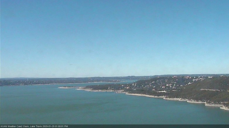 Lake Travis webcam, January 29, 2020 1:00 PM CT