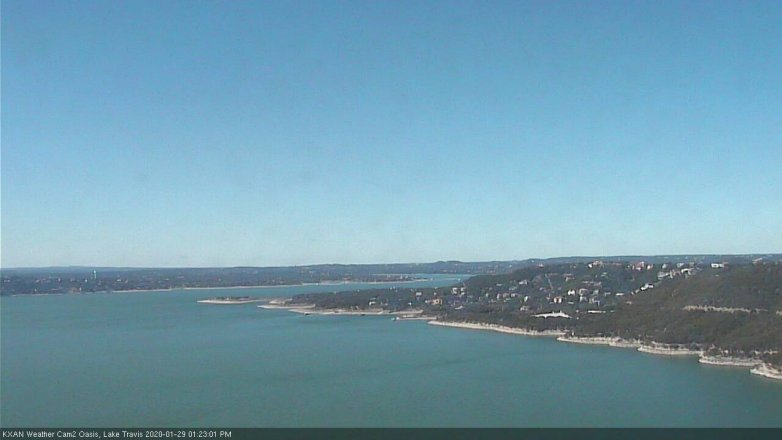 Lake Travis webcam, January 29, 2020 1:25 PM CT