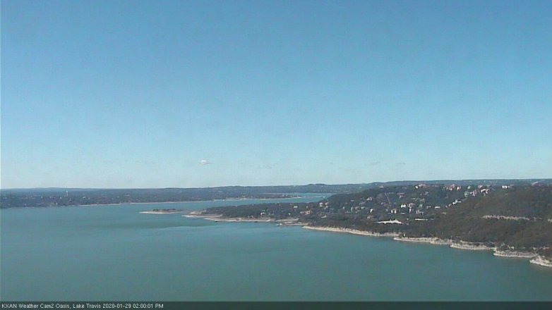 Lake Travis webcam, January 29, 2020 2:00 PM CT