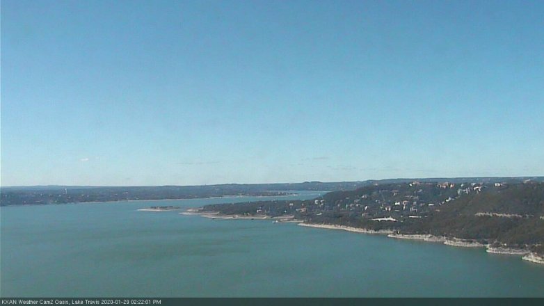 Lake Travis webcam, January 29, 2020 2:25 PM CT