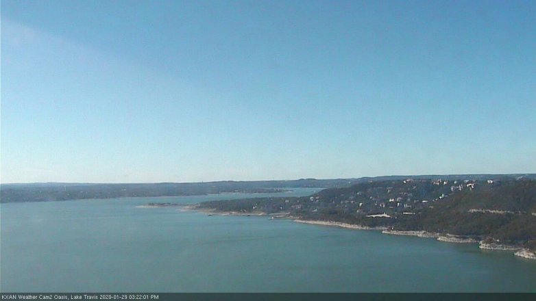 Lake Travis webcam, January 29, 2020 3:25 PM CT