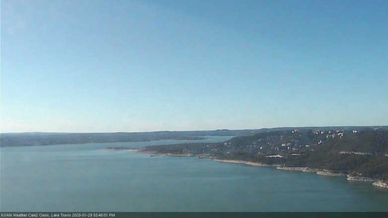 Lake Travis webcam, January 29, 2020 3:45 PM CT