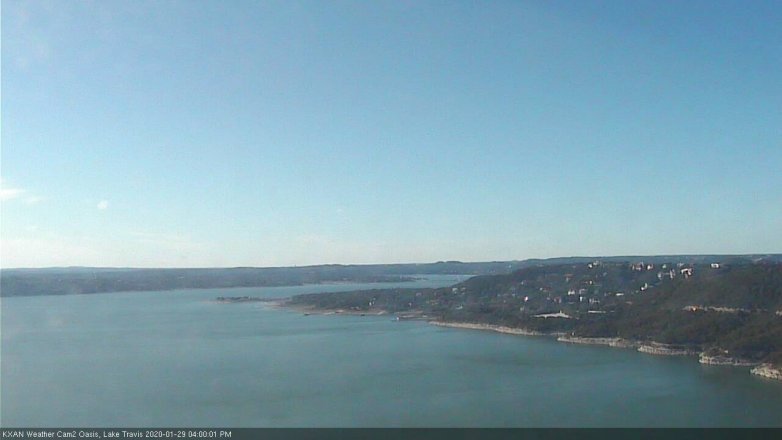 Lake Travis webcam, January 29, 2020 4:00 PM CT