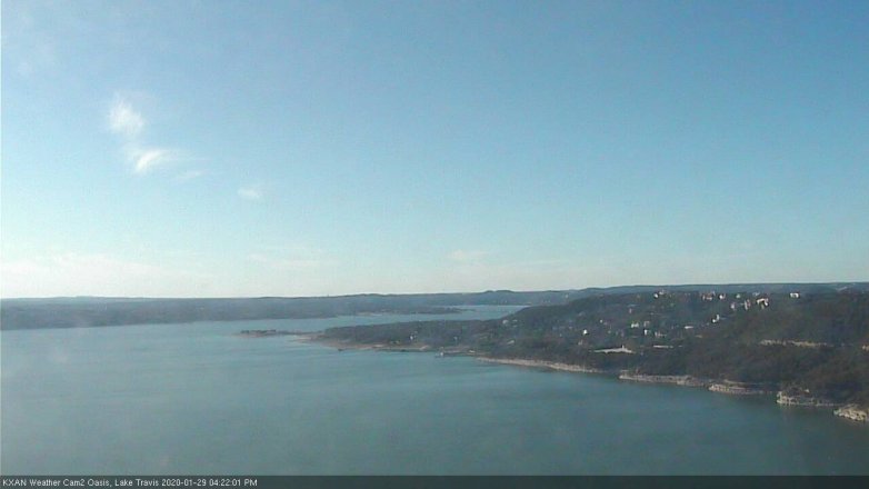 Lake Travis webcam, January 29, 2020 4:25 PM CT