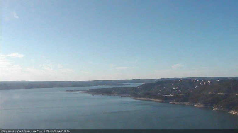 Lake Travis webcam, January 29, 2020 4:45 PM CT
