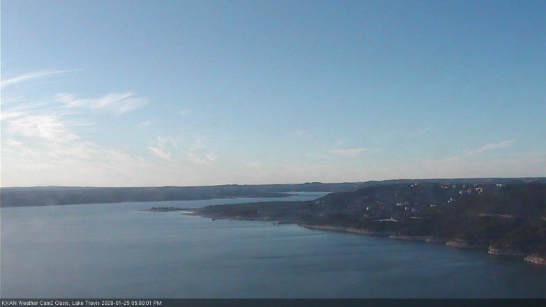 Lake Travis webcam, January 29, 2020 5:00 PM CT