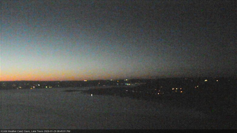 Lake Travis webcam, January 29, 2020 6:45 PM CT