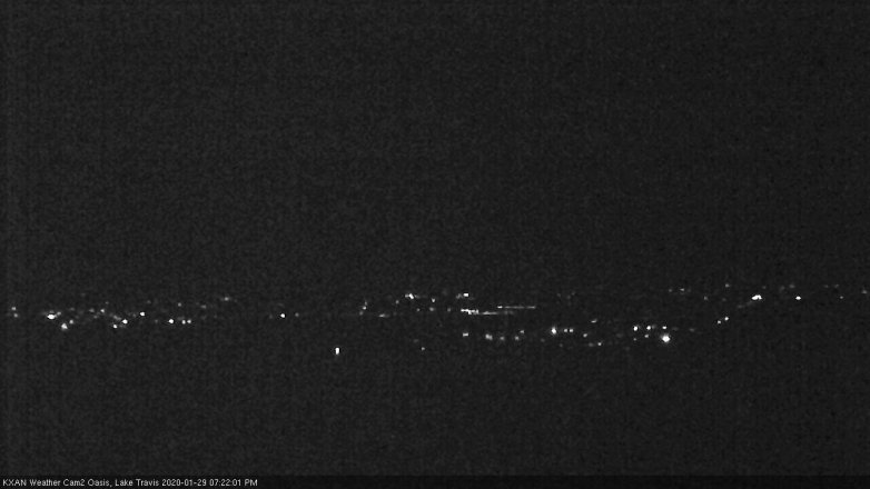Lake Travis webcam, January 29, 2020 7:25 PM CT