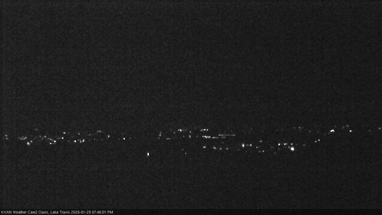 Lake Travis webcam, January 29, 2020 7:45 PM CT