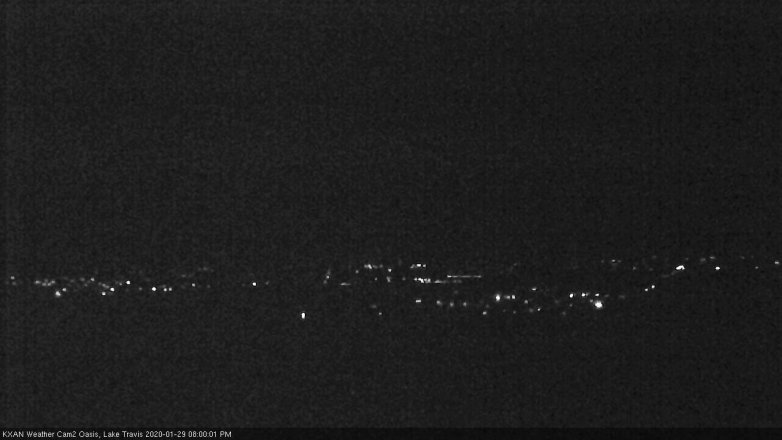 Lake Travis webcam, January 29, 2020 8:00 PM CT