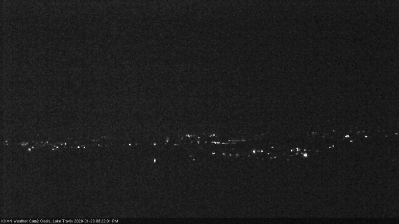Lake Travis webcam, January 29, 2020 8:25 PM CT