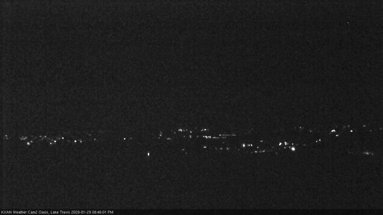 Lake Travis webcam, January 29, 2020 8:45 PM CT