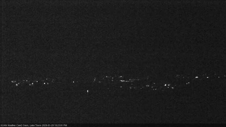Lake Travis webcam, January 29, 2020 10:25 PM CT