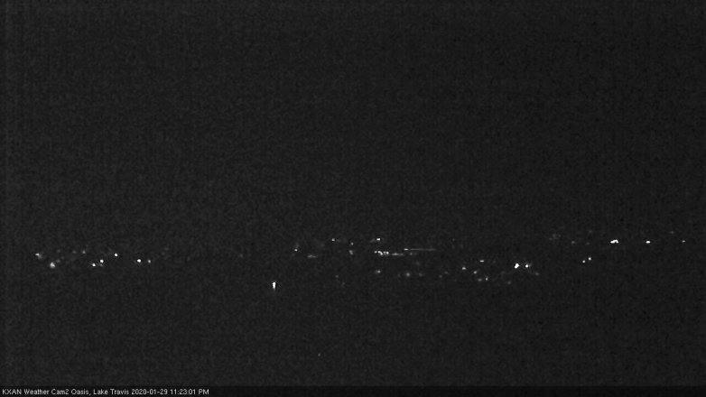 Lake Travis webcam, January 29, 2020 11:25 PM CT