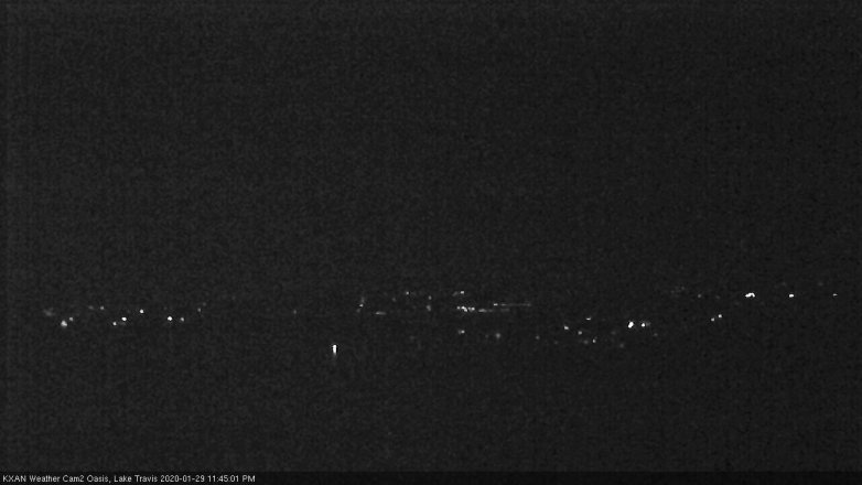 Lake Travis webcam, January 29, 2020 11:45 PM CT