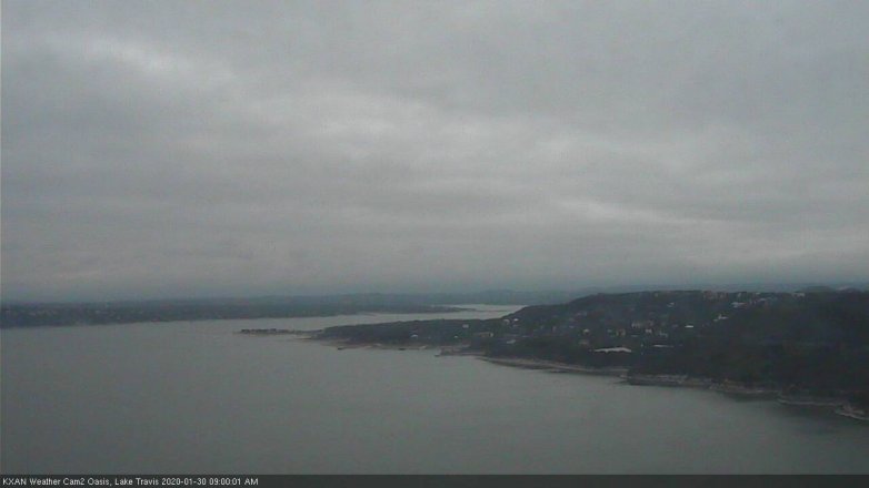 Lake Travis webcam, January 30, 2020 9:00 AM CT