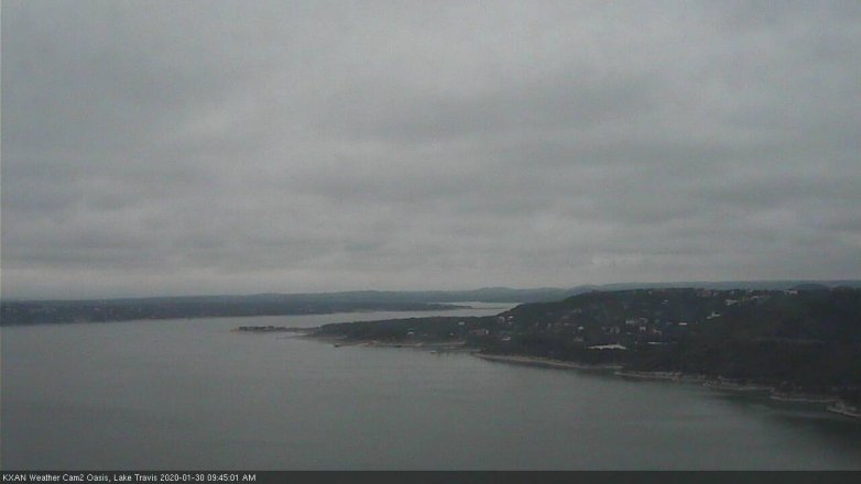Lake Travis webcam, January 30, 2020 9:45 AM CT