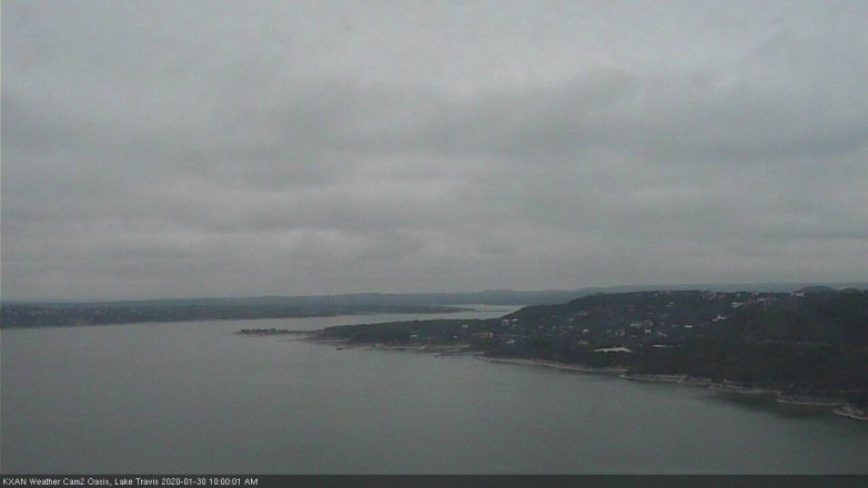 Lake Travis webcam, January 30, 2020 10:00 AM CT