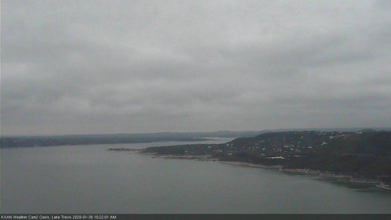 Lake Travis webcam, January 30, 2020 10:25 AM CT