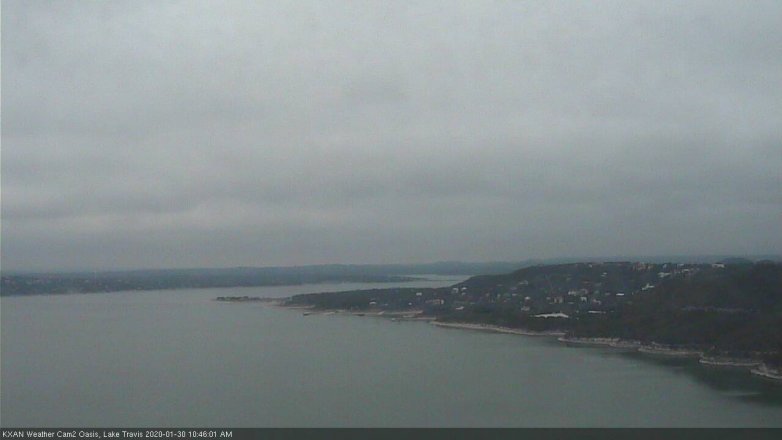 Lake Travis webcam, January 30, 2020 10:45 AM CT