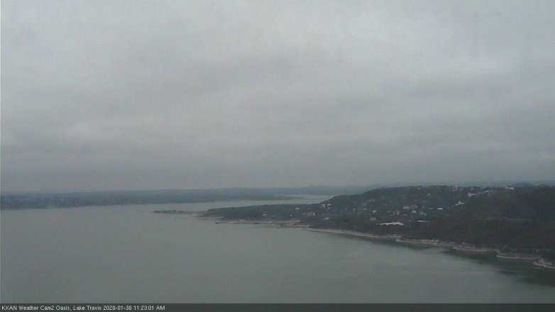 Lake Travis webcam, January 30, 2020 11:25 AM CT