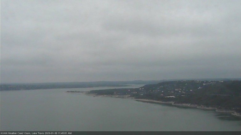 Lake Travis webcam, January 30, 2020 11:45 AM CT